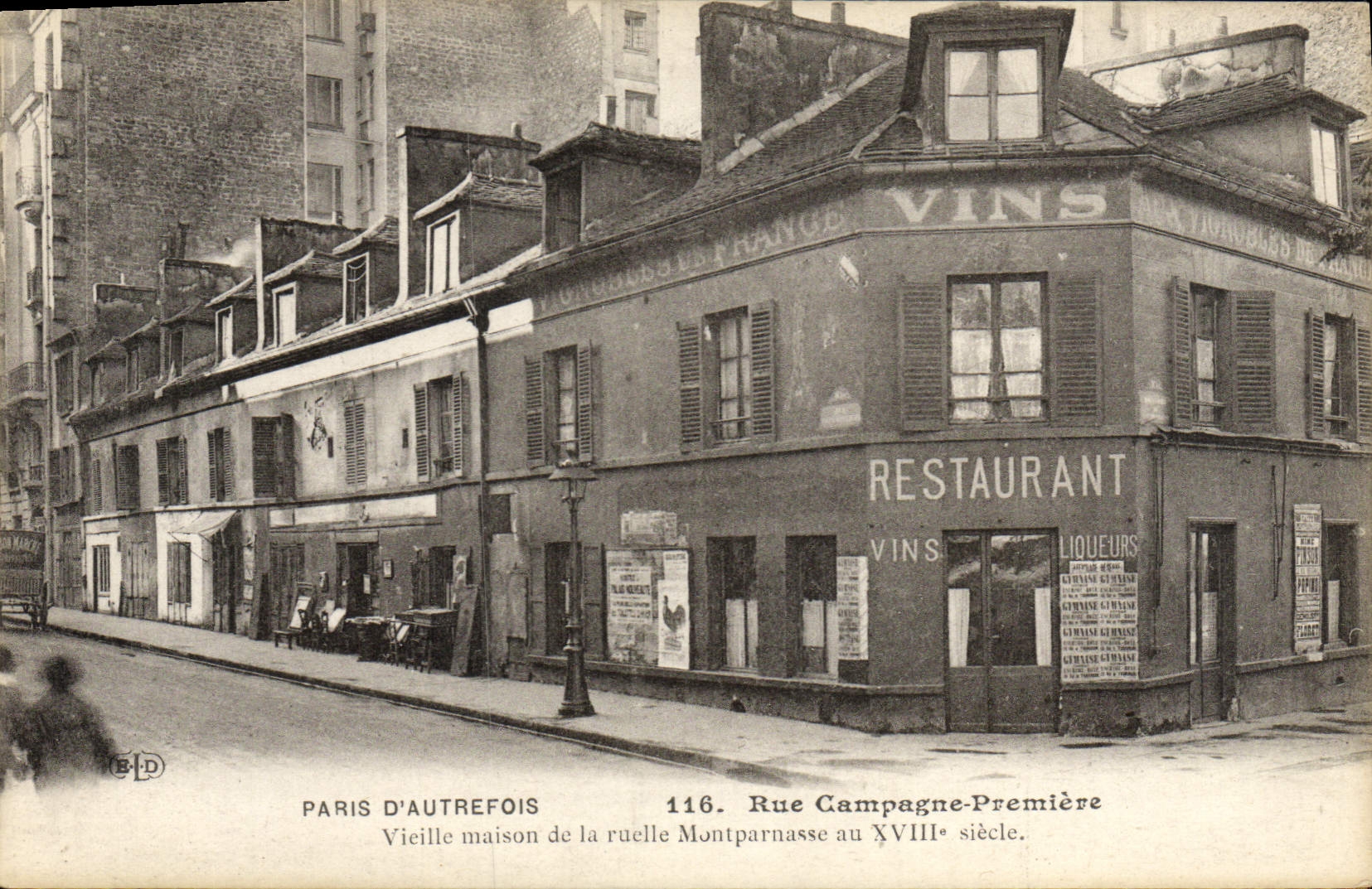 Paris d'autrefois — Vieille maison de la ruelle Montparnasse au XVIIIe siècle — B.D. n°116