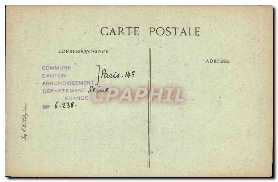 CPA Paris d'Autrefois Boulevard De Port Royal Cloitre De l'Abbaye De Port Royal — Rückseite
