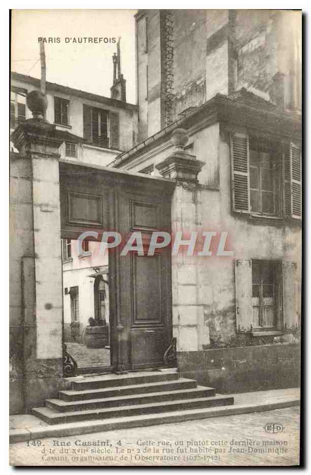 CPA Paris d'Autrefois Rue Cassini 