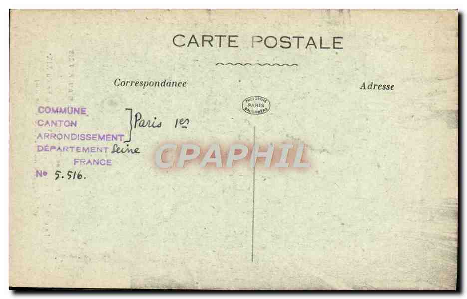 CPA Paris D'Autrefois Rue Des Bourdonnais Le Cote Droit Est Du Le Gauche Rue de l'aRche Marion  — Rückseite