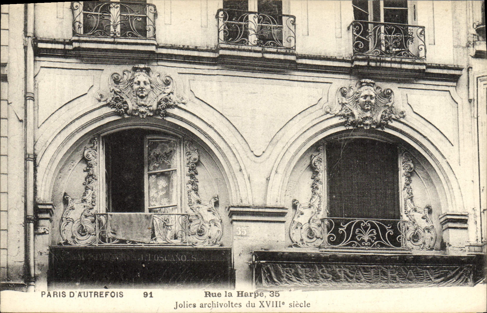 CPA Paris D'Autrefois Rue la Harpe Jolies archivoltes du 18eme
