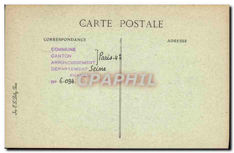 CPA Paris Rue de Venise Rue de la Boudoierie  — Rückseite
