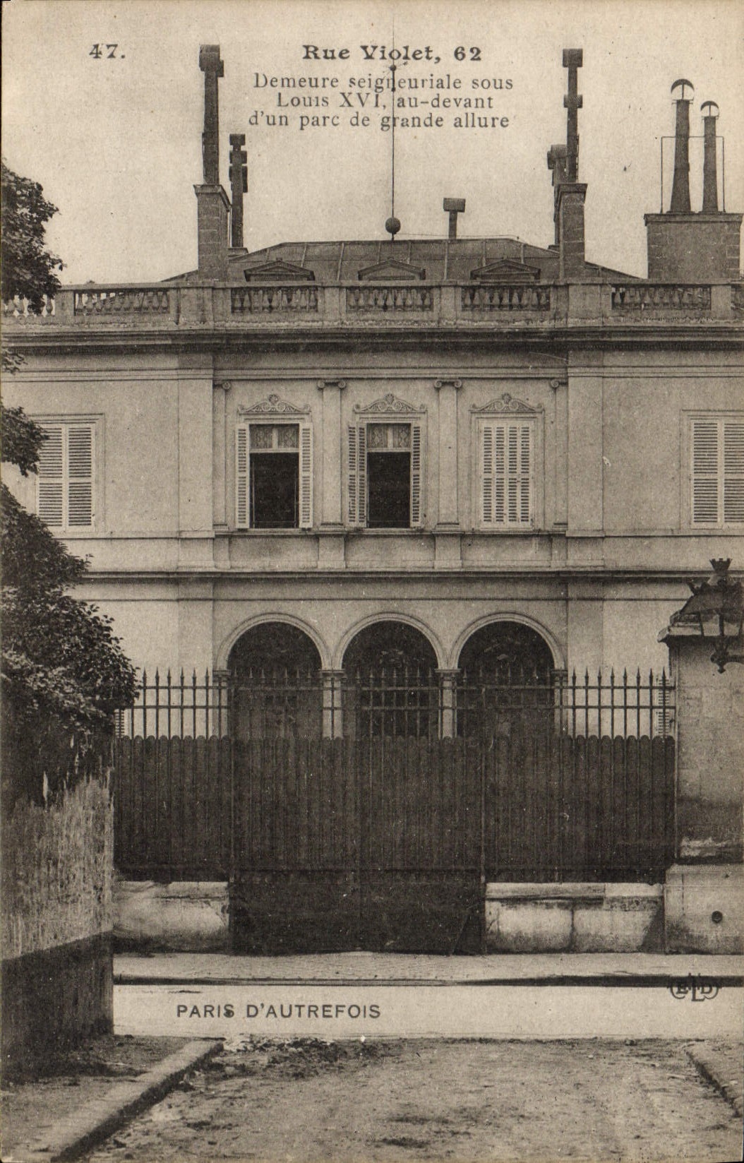 CPA Paris D'Autrefois Demeure Seigreuriale Sous Louis XVI au devant d'un parc de gradne allure
