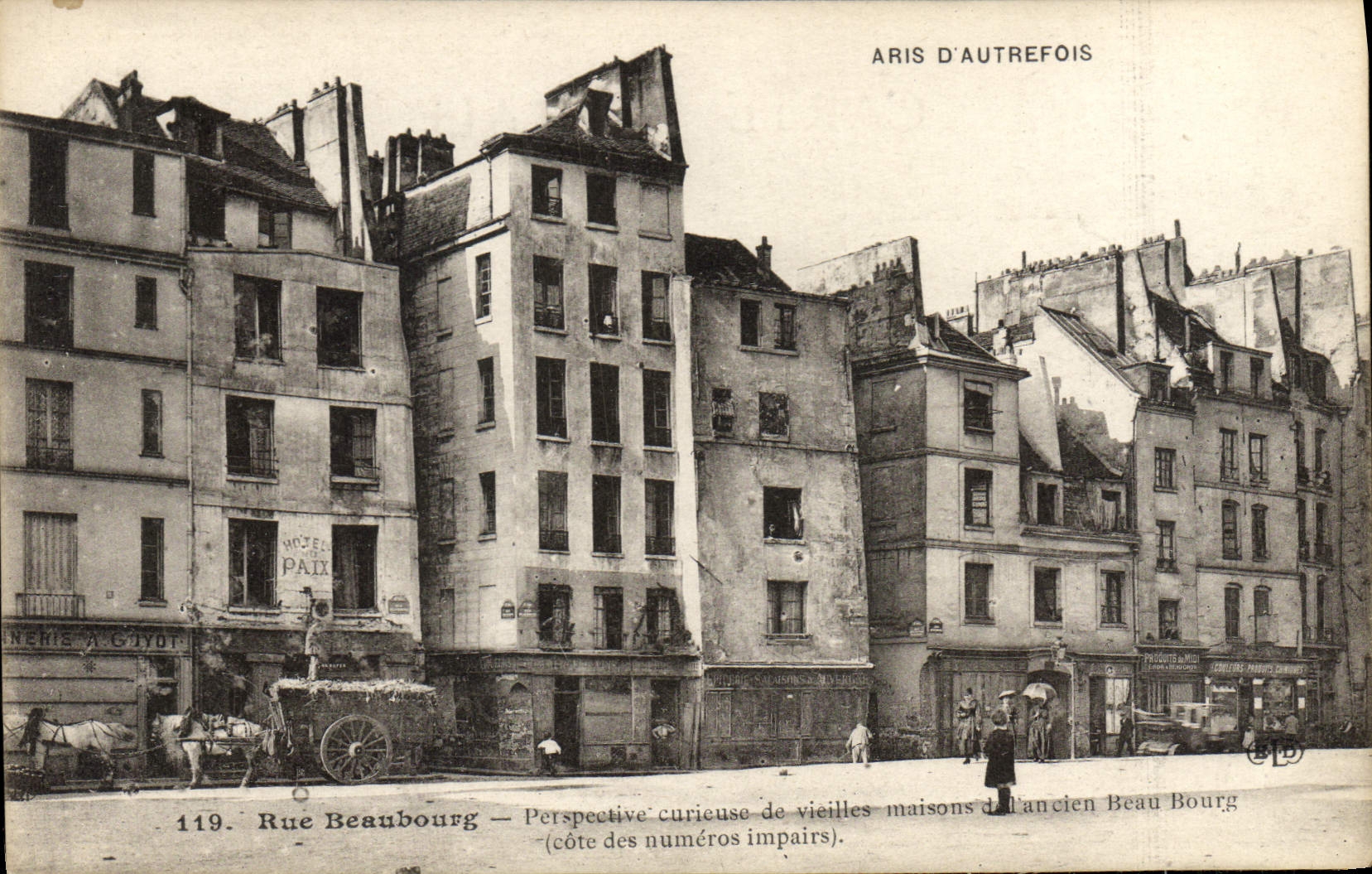 CPA Paris D'Autrefois Rue Beaubourg 