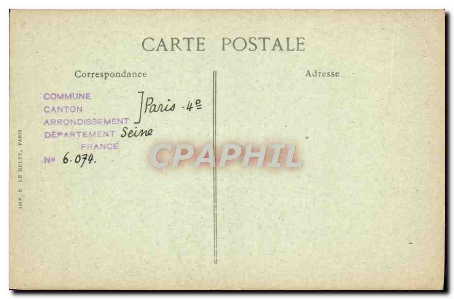 CPA Paris D'Autrefois Rue Des Blancs Manteaux Ancien regarde desaffecte — Rückseite