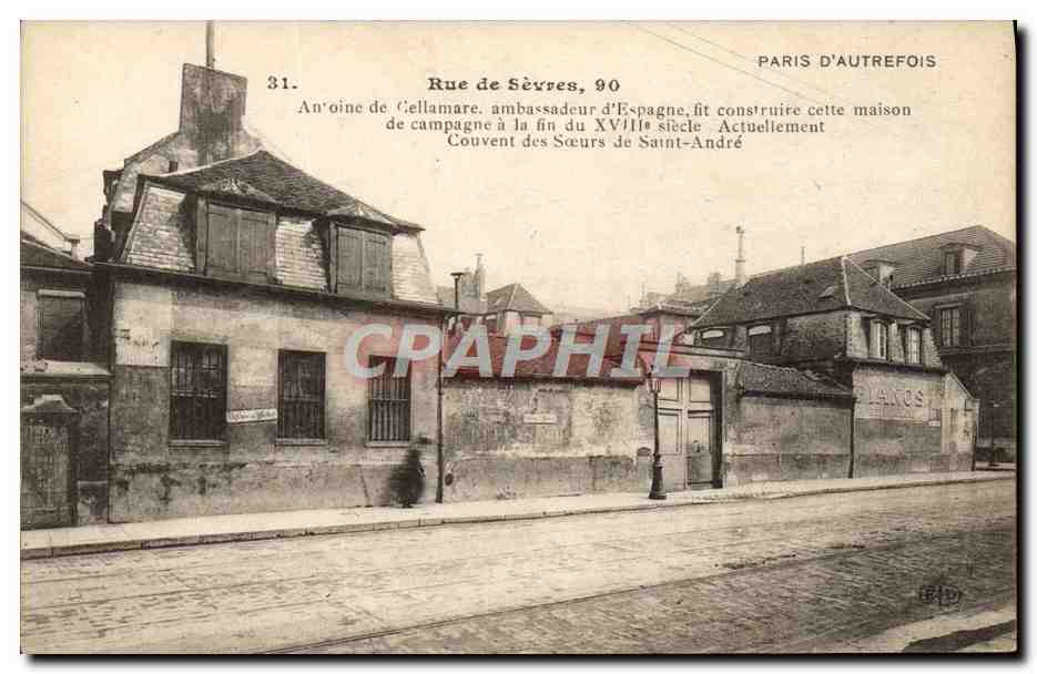 CPA Paris D'Autrefois Rue de Sevres Couvent des soeurs de Saint Andre