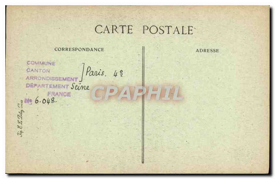 CPA Paris D'Autrefois Rue Saint Martin Crypte de Saint Medric Eglise — Rückseite