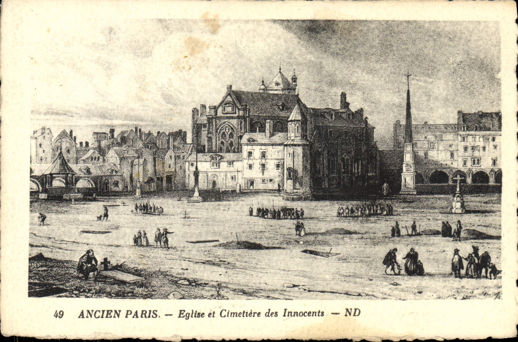 CPA Paris Ancien Eglise et Cimetiere des Innocents