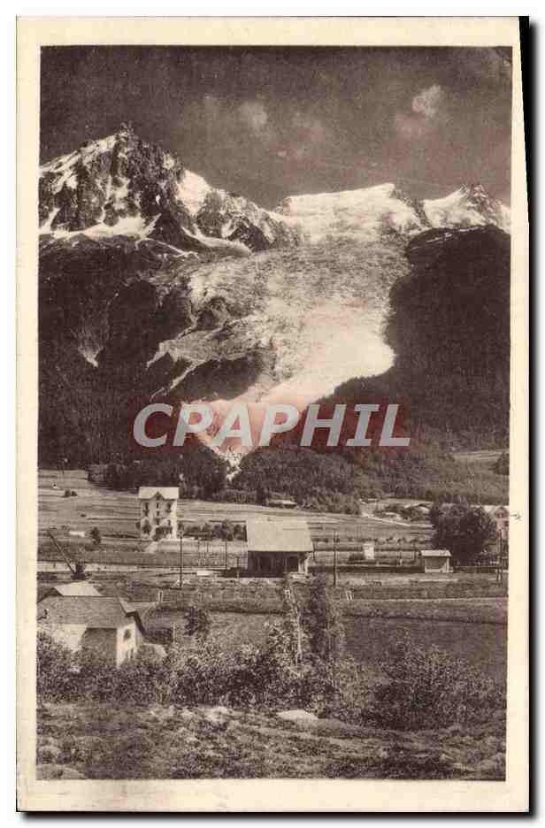 CPA Chamonix Village et Glacier des Bossons 