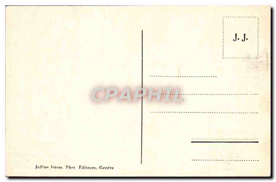 Cascade de Bérard près Valorcine — J.J. 8818 — Jullien frères, Genève — Verso