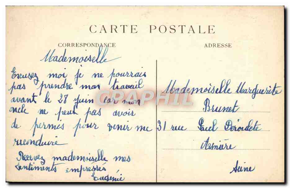 CPA Grenoble La Prefecture — Rückseite