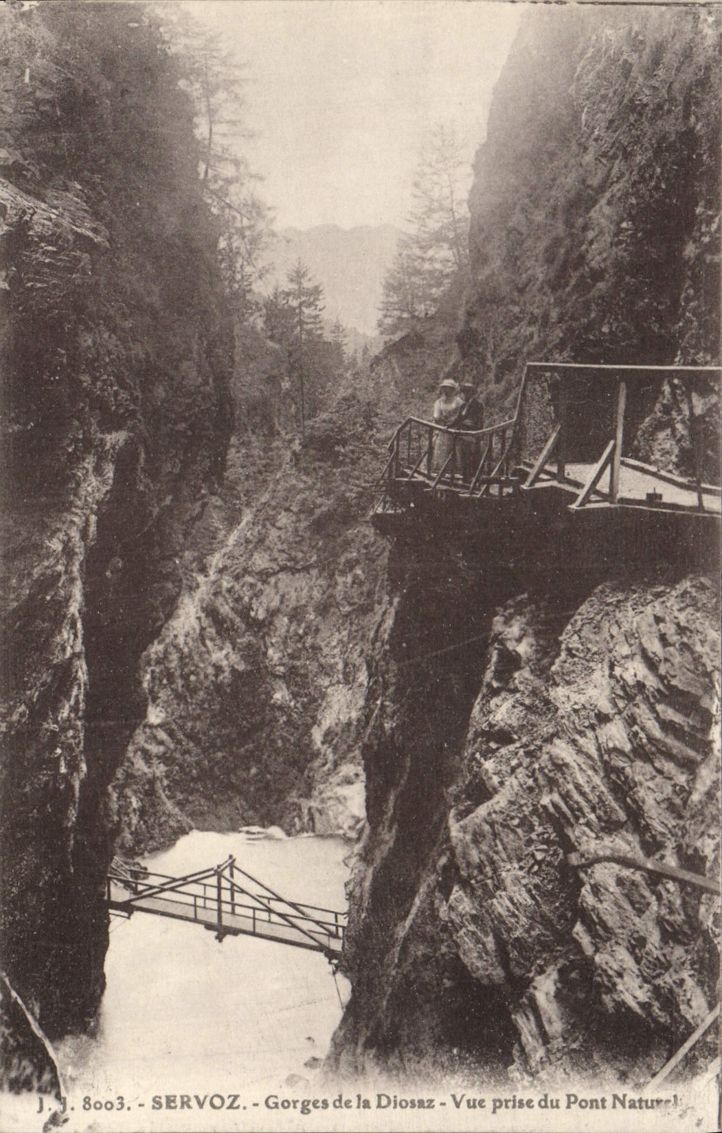 Gorges de la Diosaz — Vue prise du Pont Naturel — J.J. 8003 — Servoz