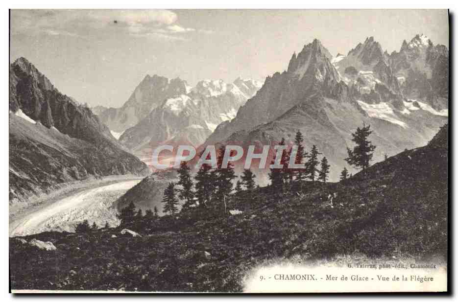 CPA Chamonix Mer de Glace Vue de la Flegere
