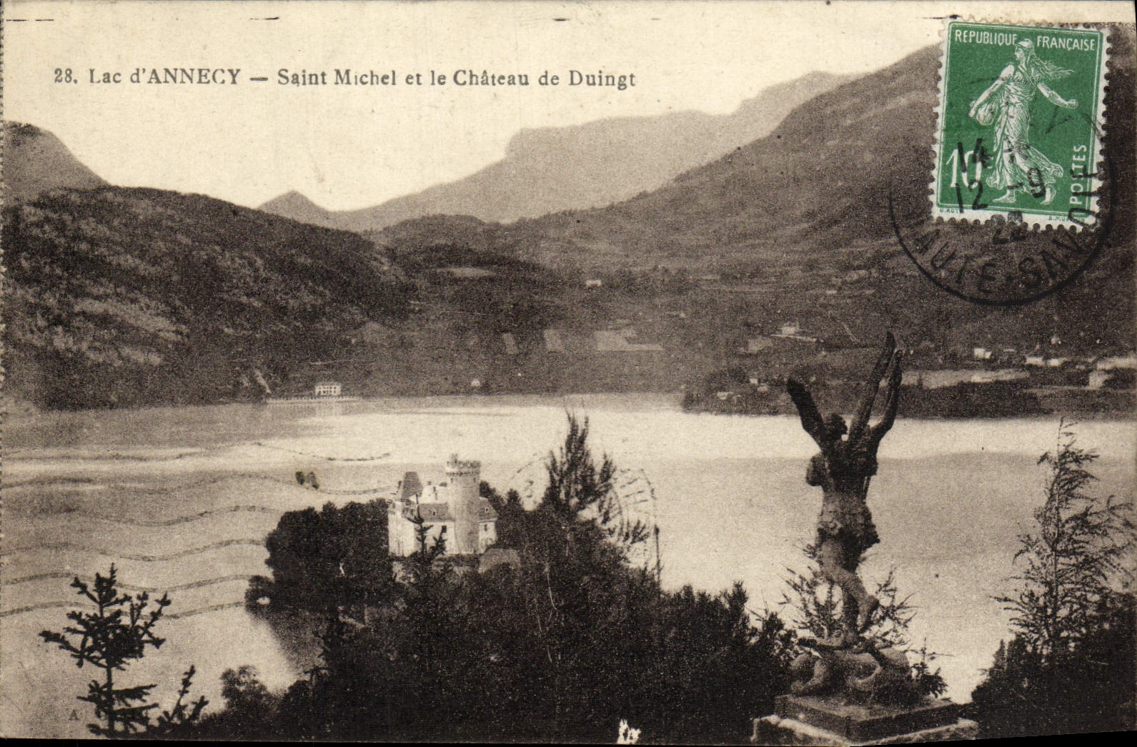 Lac d'Annecy — Saint Michel et le Château de Duingt — éditeur inconnu, n° 28