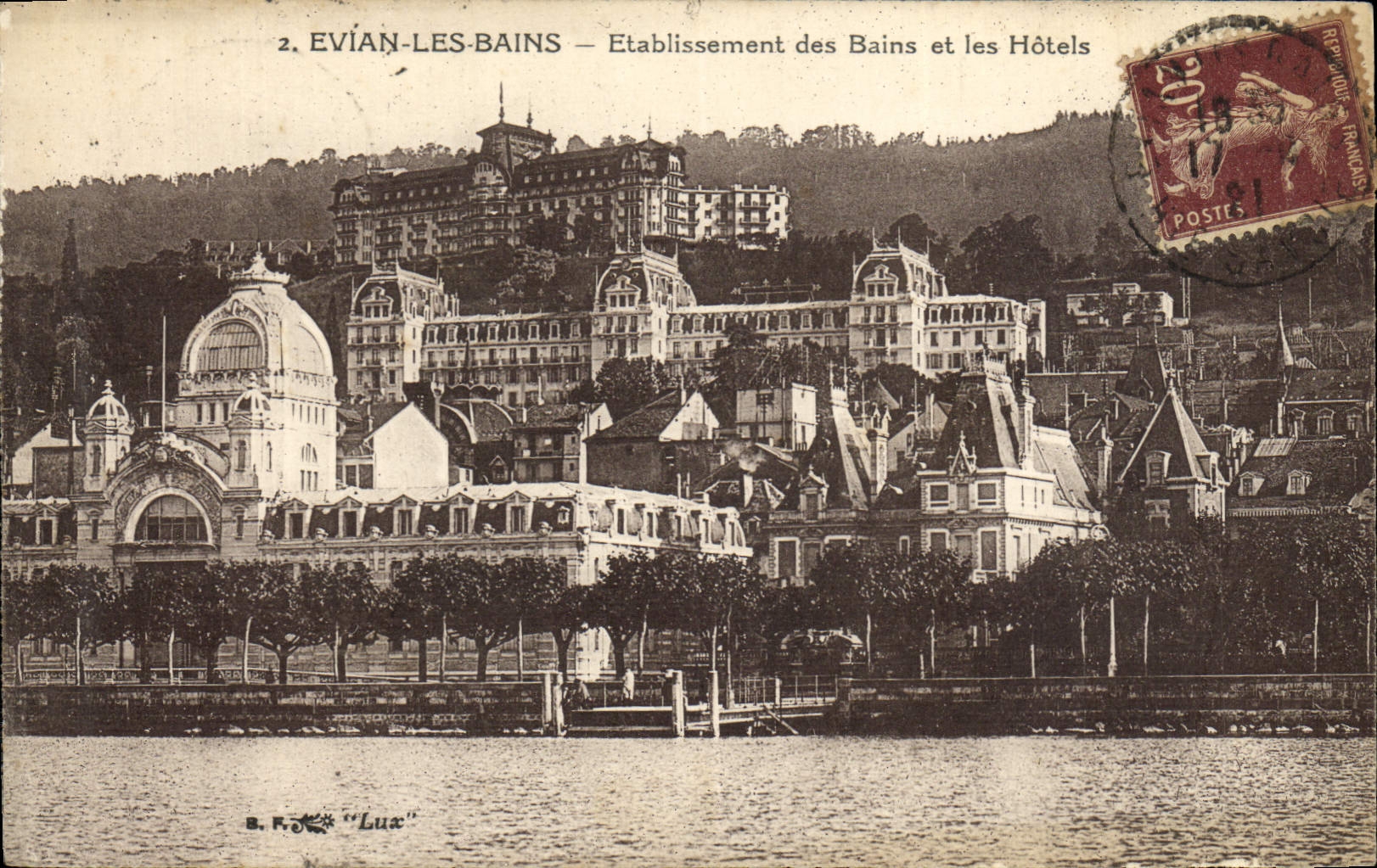 CPA Evian Les Bains Etablissement des Bains et les Hotels