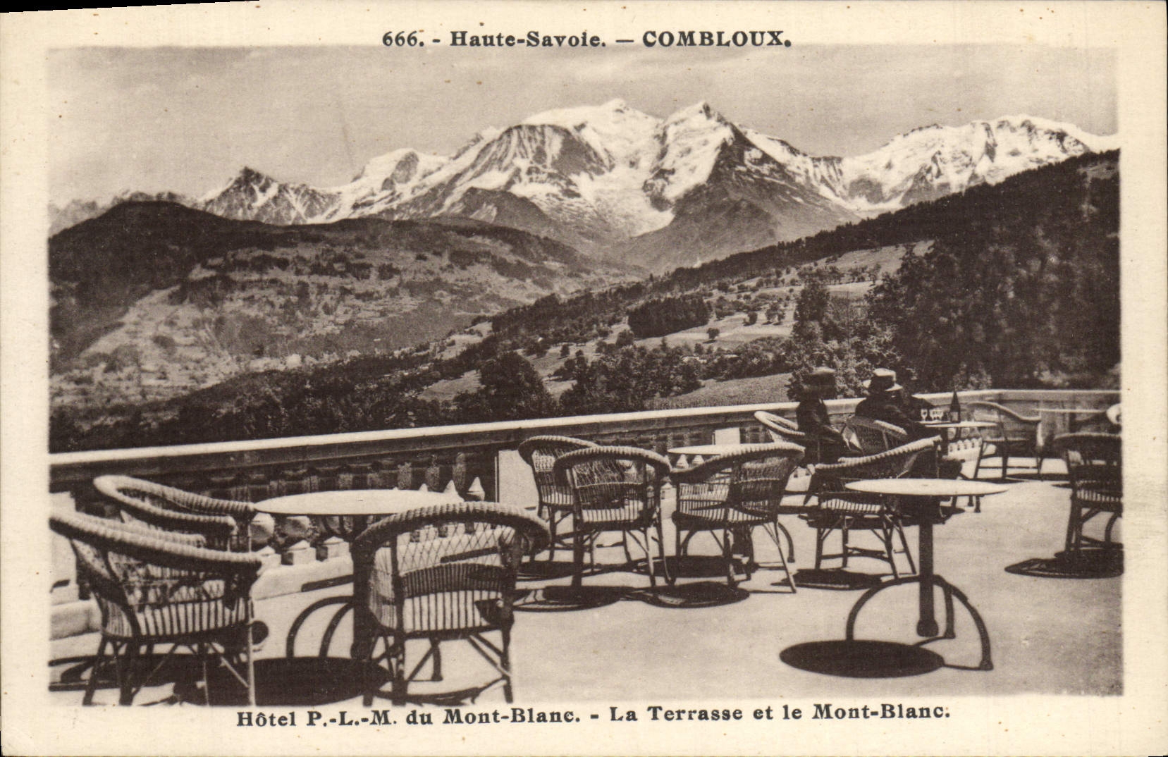 CPA Hotel PLM du Mt Blanc La terrasse et le Mont Blanc 