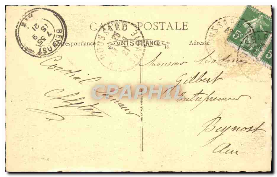 Annecy — Le Château de Menthon, où naquit Saint-Bernard, fondateur des hospices du Petit et du Grand St-Bernard — éditeur non visible, n° de série 171 — Rückseite