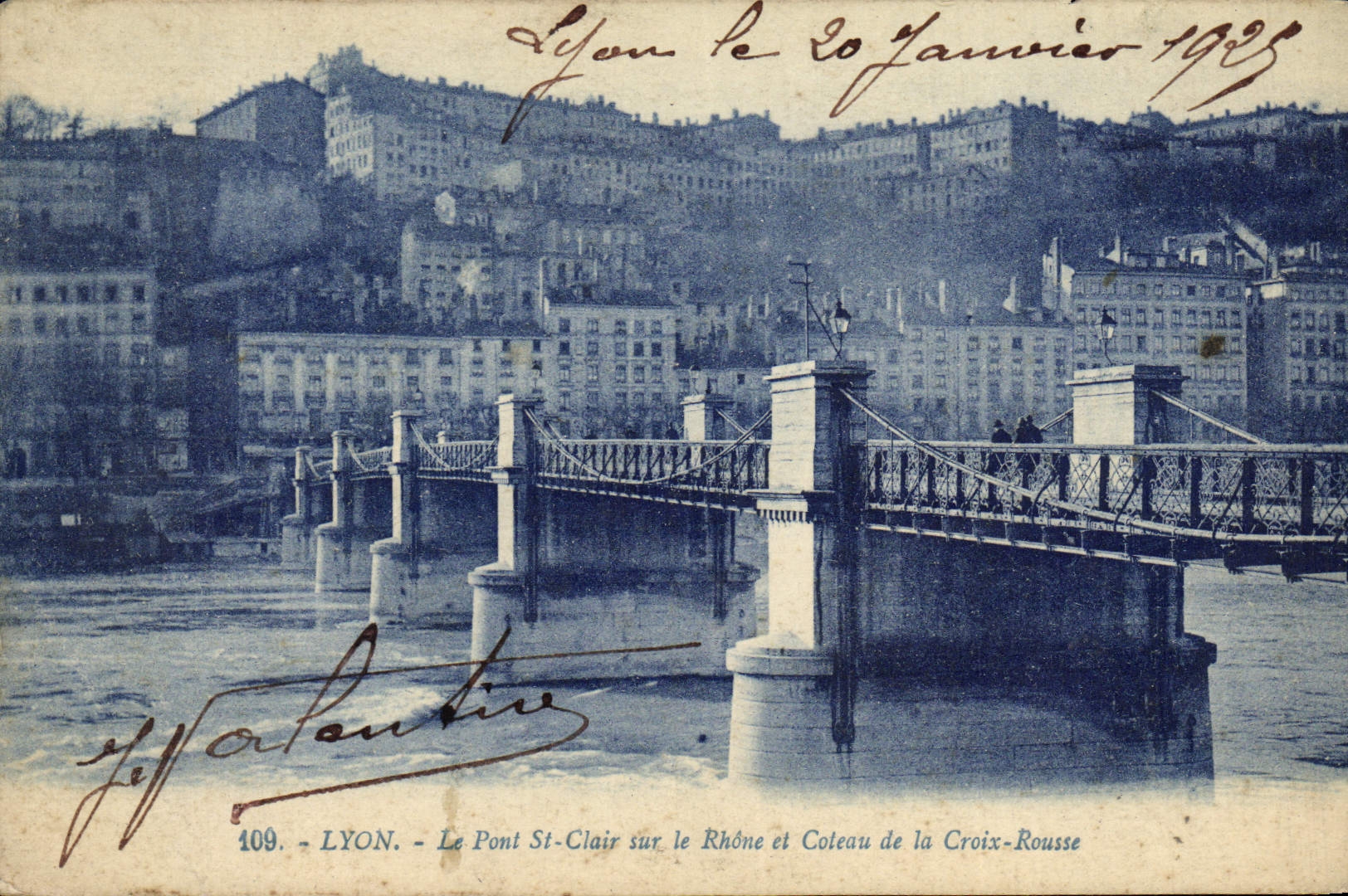 CPA Lyon Le Pont St Clair Sur le Rhone et Coleau de la Croix