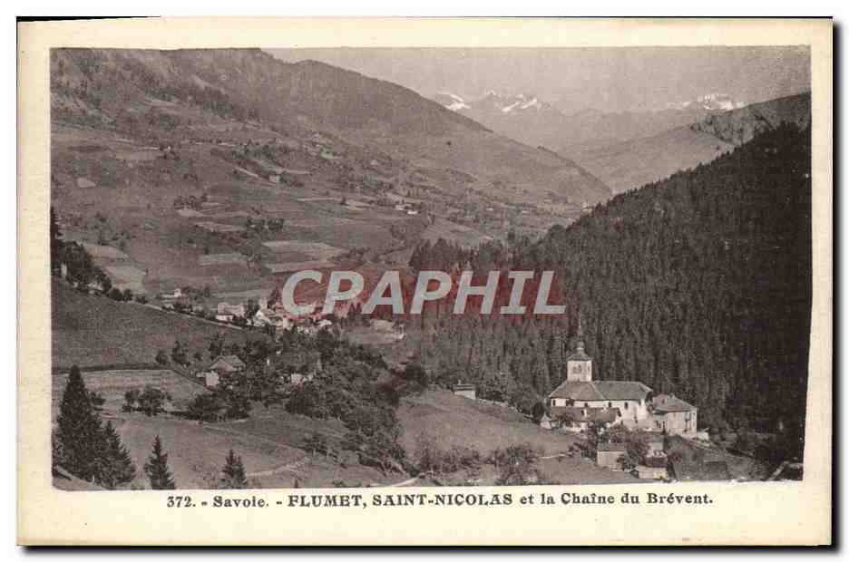 CPA Flumet Saint Nicolas et la Chaine du Brevent