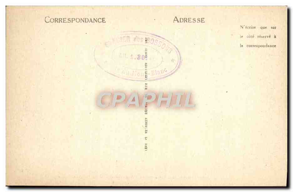 Le Glacier des Bossons et l'Aiguille du Midi — ND. — Verso