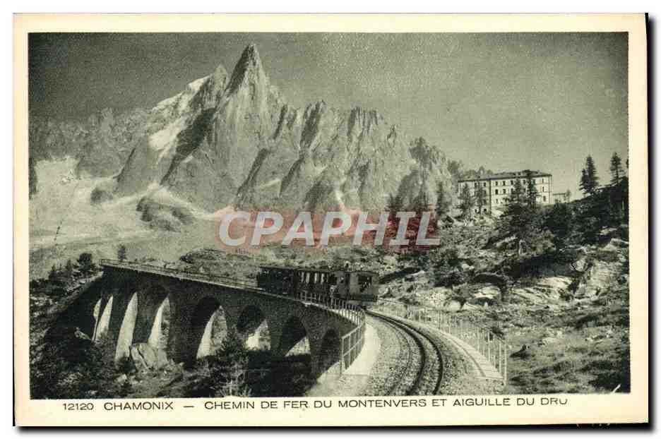 CPA Chamonix Chemin De Fer DU Montenvers Et Aiguille Du dru