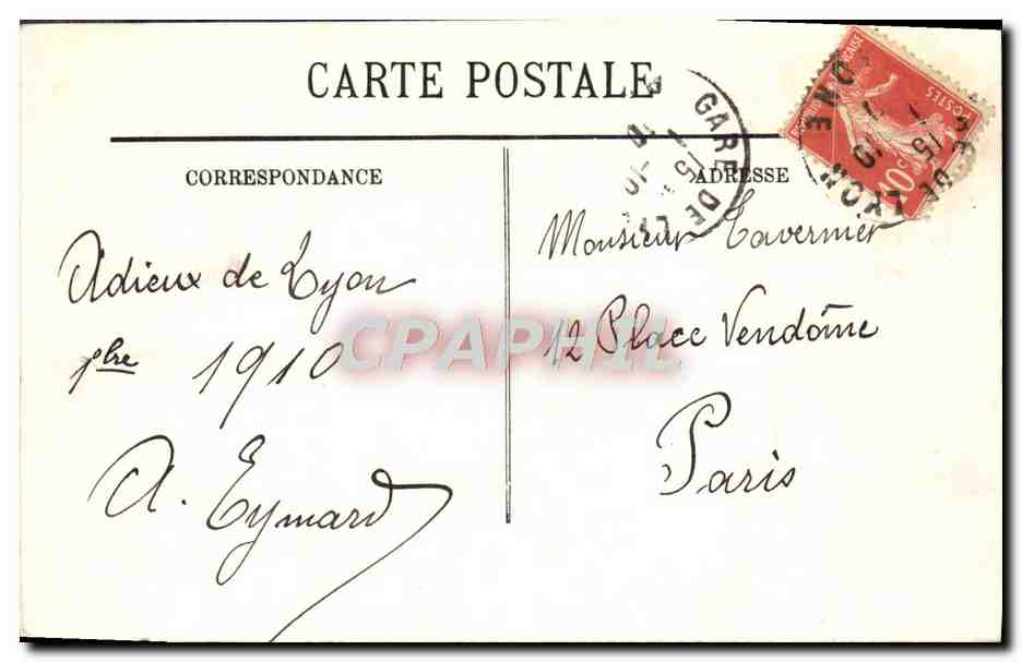 LYON — Le Palais de Justice, le coteau de Fourvière et la Tour de Fourvière — LL. — Verso