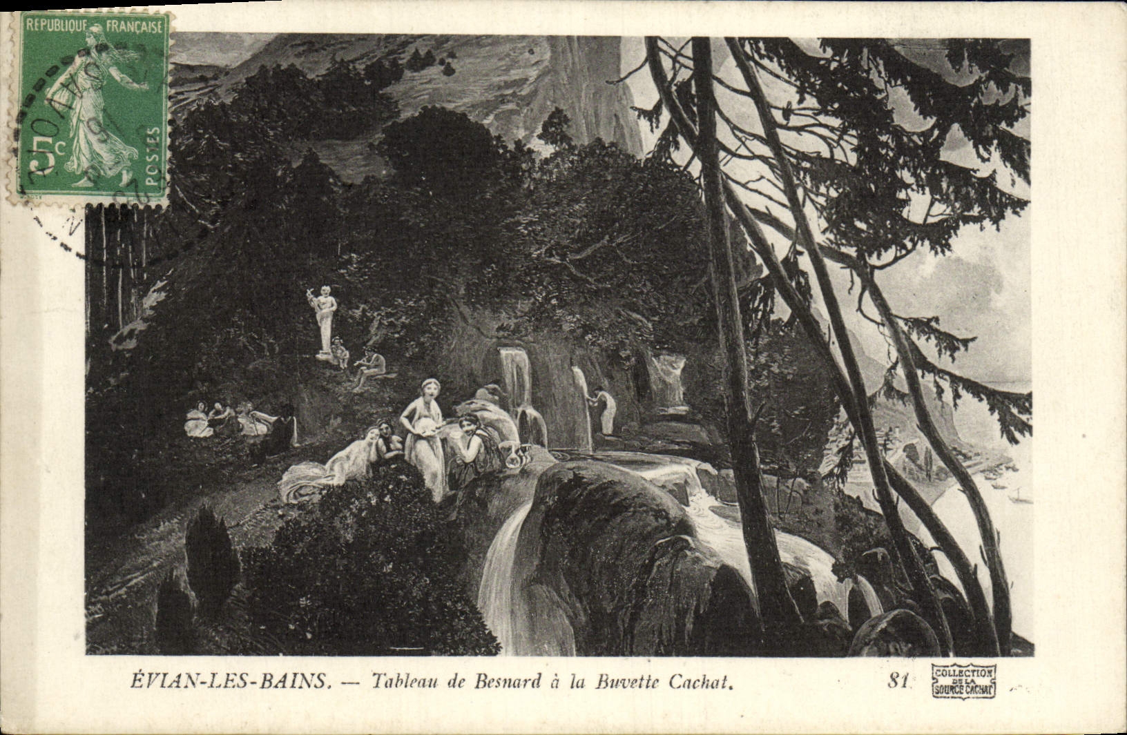 CPA Evian Les Bains Tableau de Besnard a la Buvette Cachat