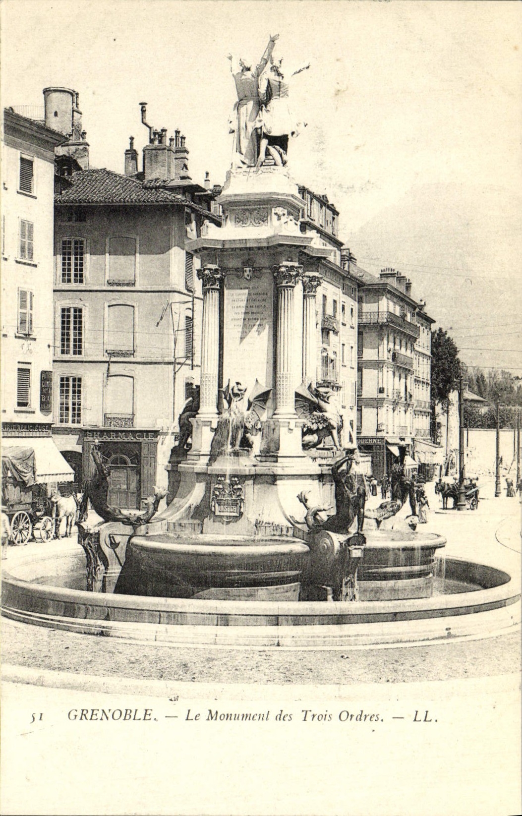Grenoble — Le Monument des Trois Ordres — LL.