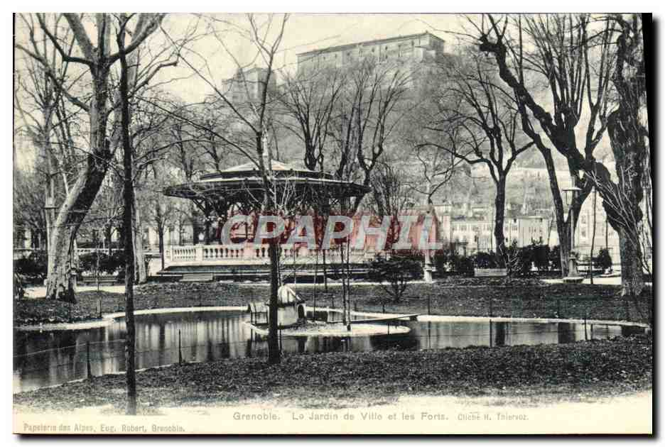 CPA Grenoble Le Jardin de Ville et les Forts