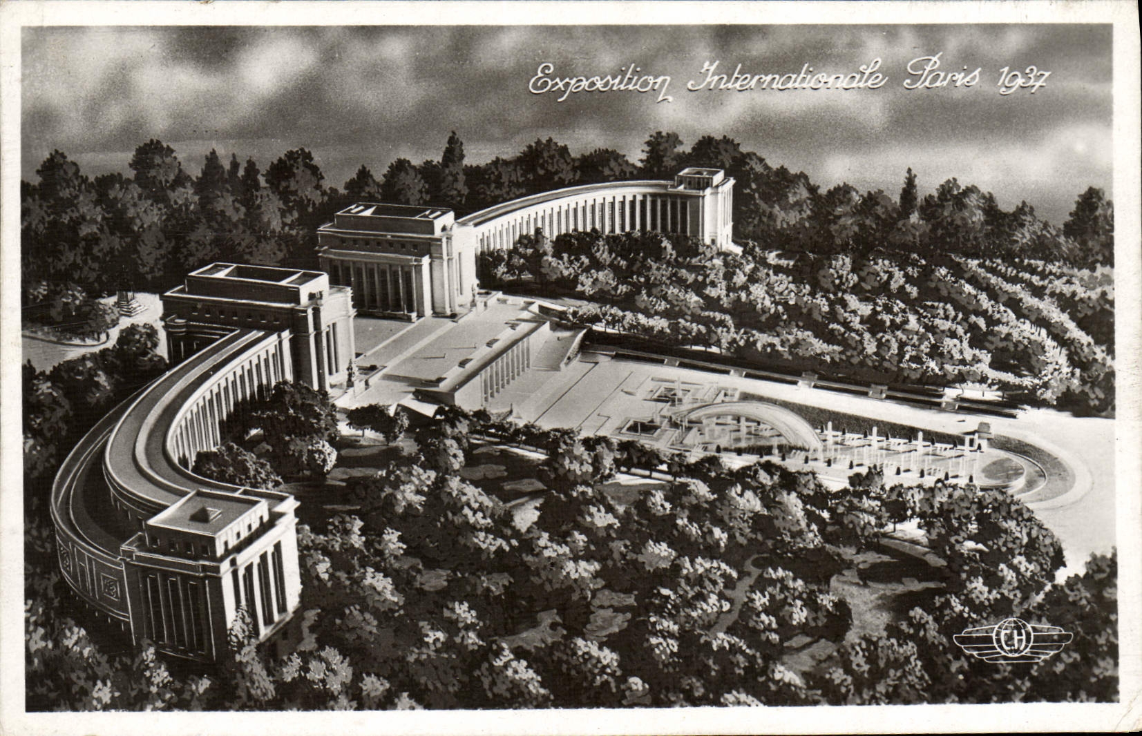 CPA Paris Exposition internationale 1937 Le Palais Du Trocadero Et Les Bassins