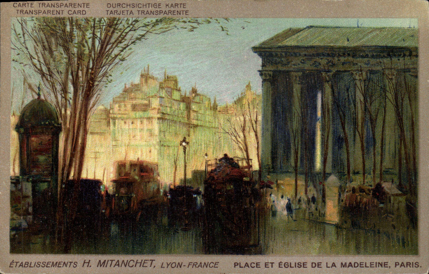 CPA Paris Place et Eglise de la Madeleine 