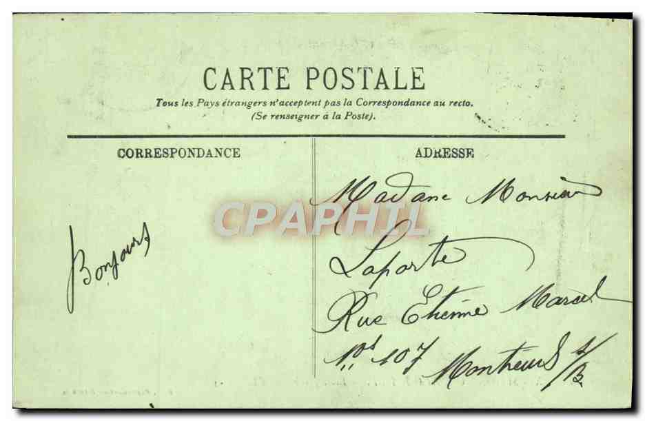 CPA Paris Exposition Coloniale 1907 Ecole arabe Enfants — Verso