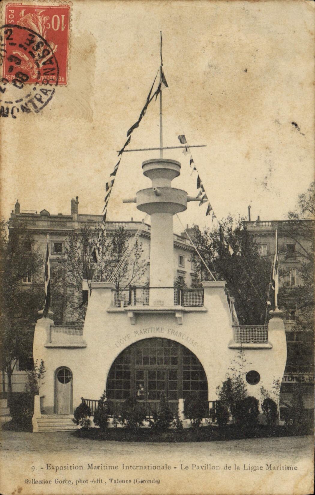 Exposition Maritime Internationale - Le Pavillon de la Ligue Maritime Française — Collection Gorce, phot-édit, Talence (Gironde)