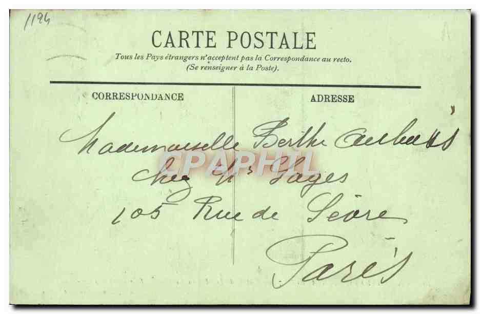 CPA Paris Exposition Coloniale 1907 Entree de la Maison du notable Cochinchine — Rückseite