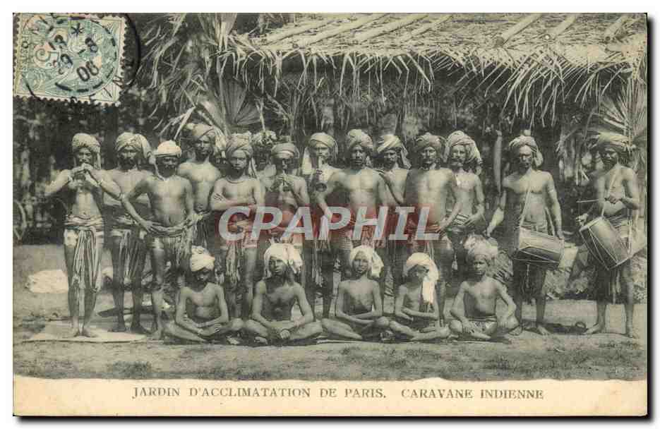 CPA Paris Jardin D'Acclimatation Caravane indienne 