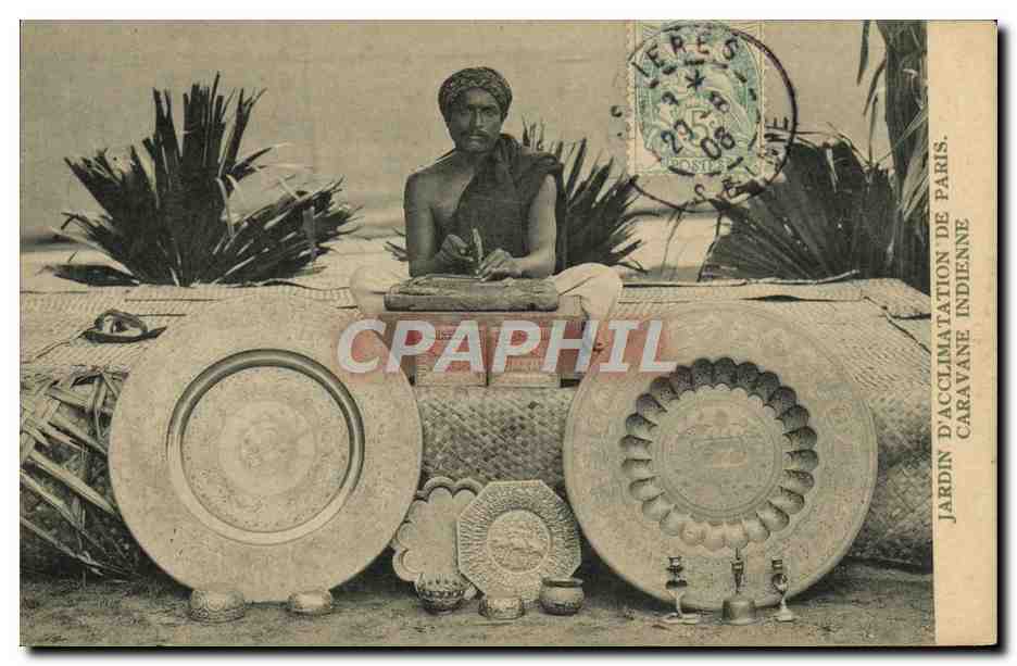 CPA Paris Jardin D'Acclimatation Caravane Indienne 