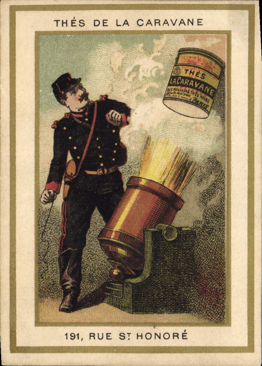 Chromo Thes De La Caravane Edmond Lefevre Rue St Honore Paris Soldat Militaria