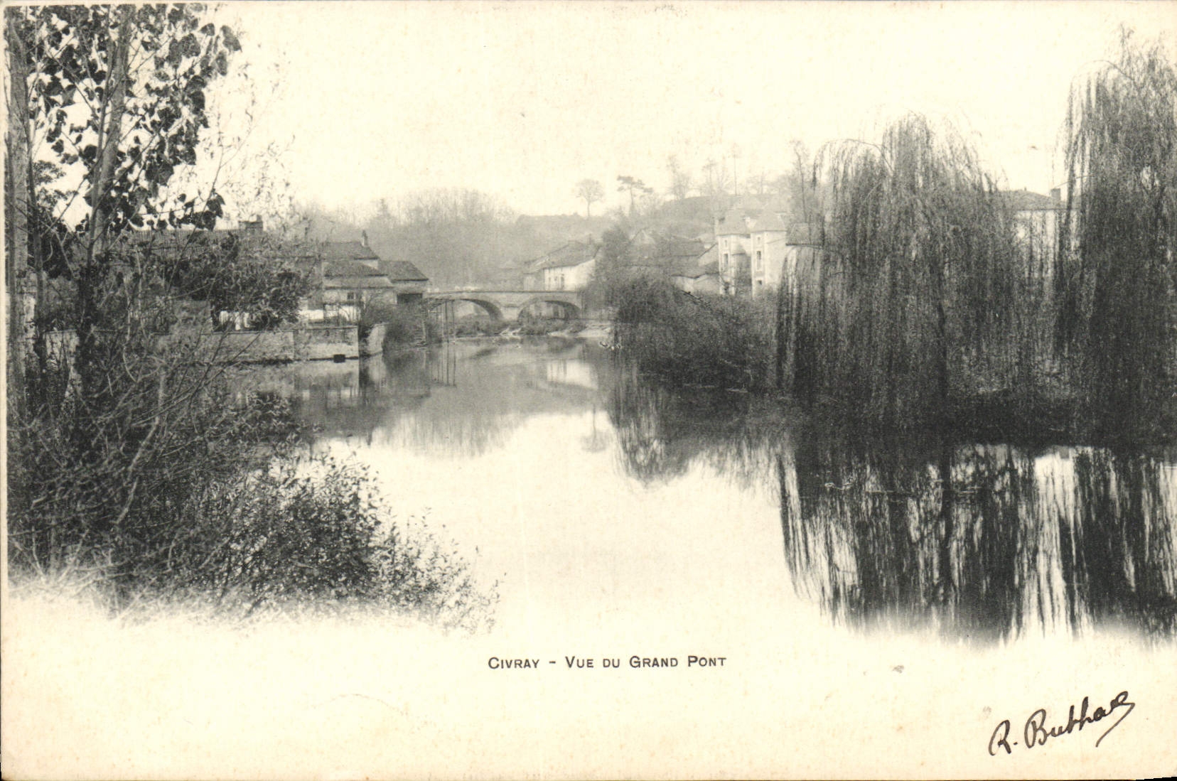 CPA Civray Vue Du Grand Pont