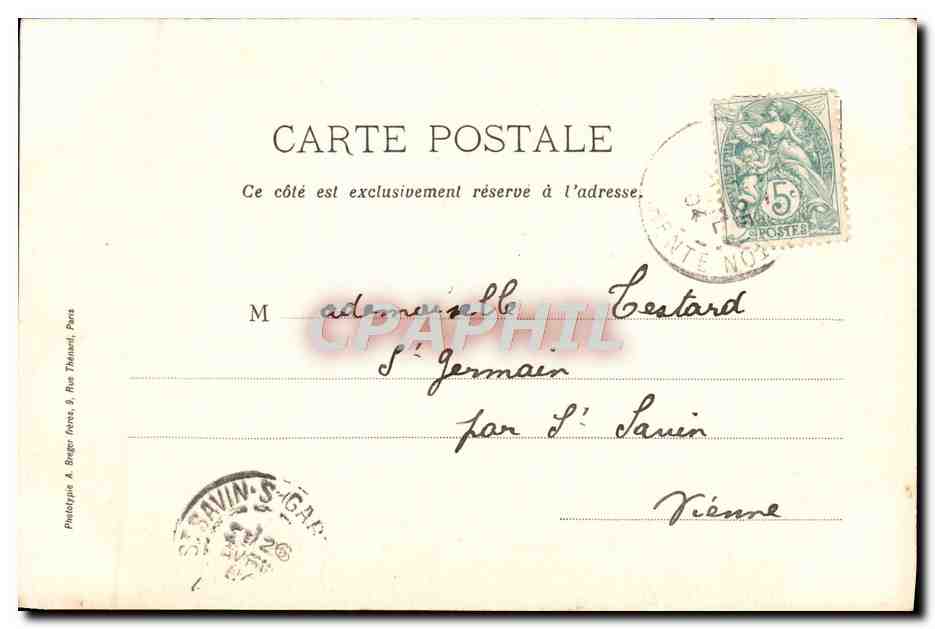 CPA Civray Vue Du Grand Pont — Rückseite