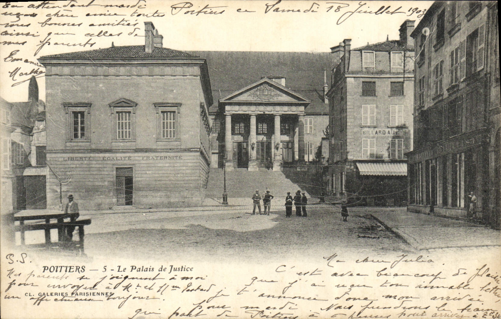 Poitiers — Le Palais de Justice — CL. GALERIES PARISIENNES n°5