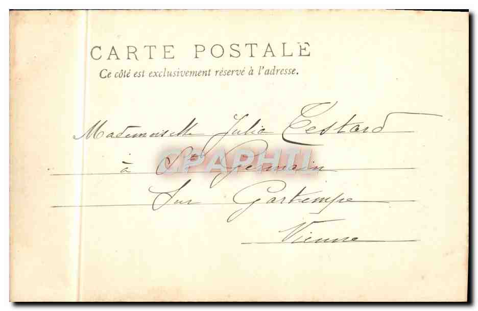 Poitiers — Le Palais de Justice — CL. GALERIES PARISIENNES n°5 — Verso