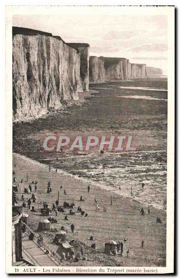 CPA Ault Les Falaises Direction du Treport maree basse
