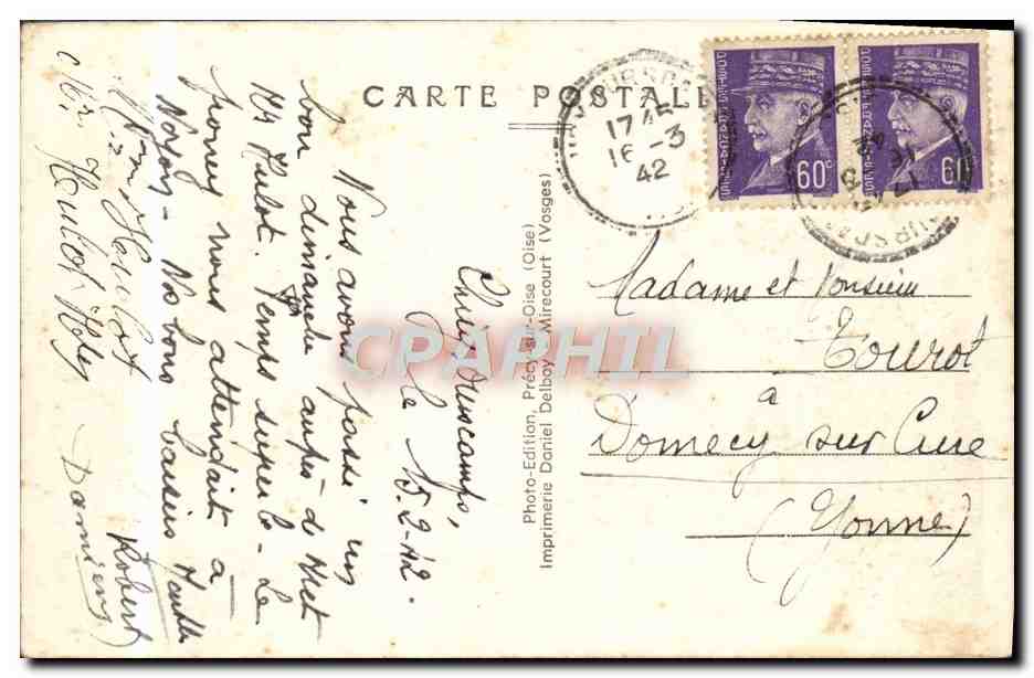 CPA Noyon L'Hotel de Ville Automobile — Rückseite