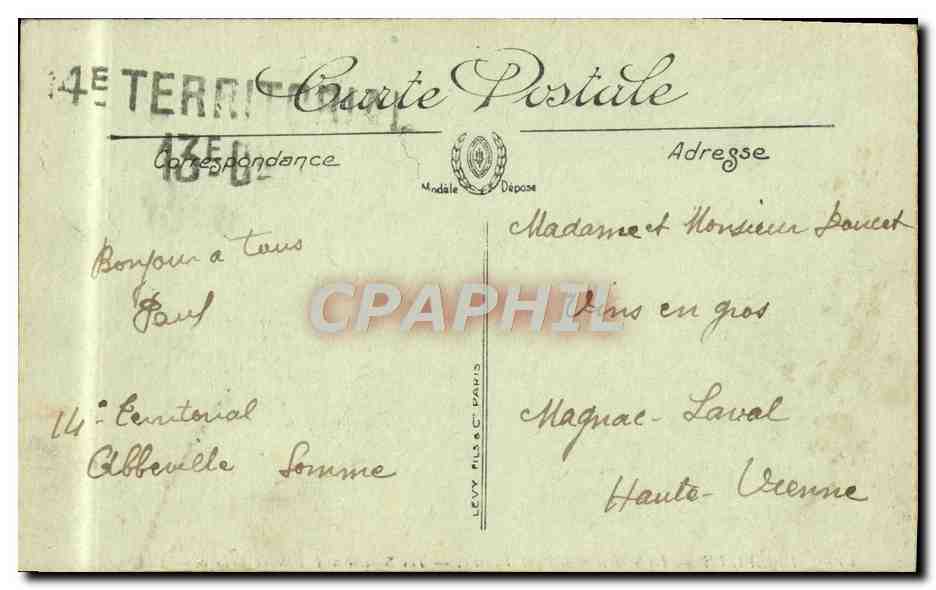 Abbeville — La Somme et le Pont Talence — LL. N° 130 — Rückseite