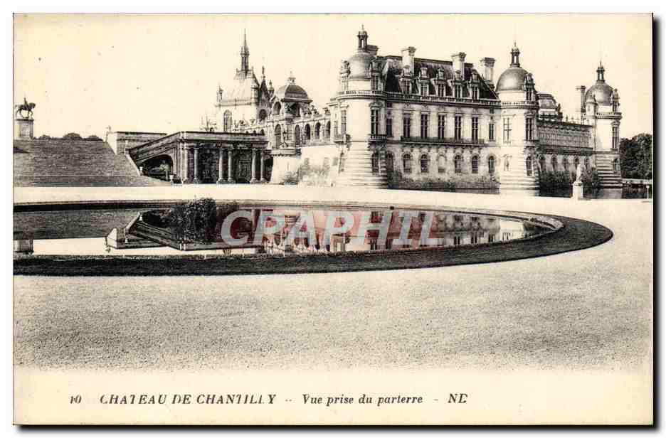 Château de Chantilly — Vue prise du parterre — NC