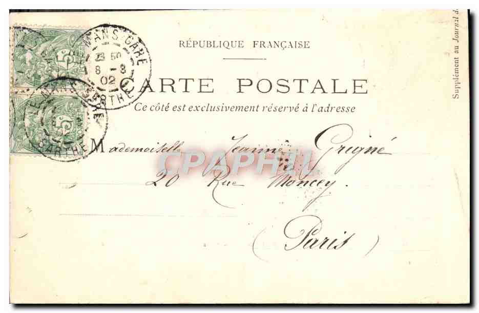 CPA Chateau de Pierrefonds Chateau Publicite Le Journal des Demoiselles rue Drouot — Rückseite