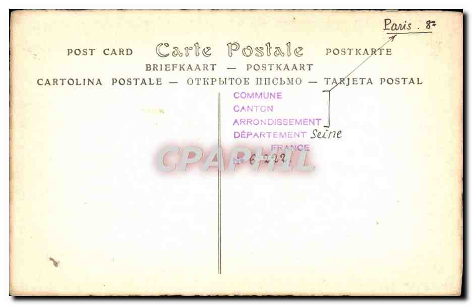 CPA Paris Evenements de la Commune 1871 Maisons de la Rue Royale incendiees  — Rückseite