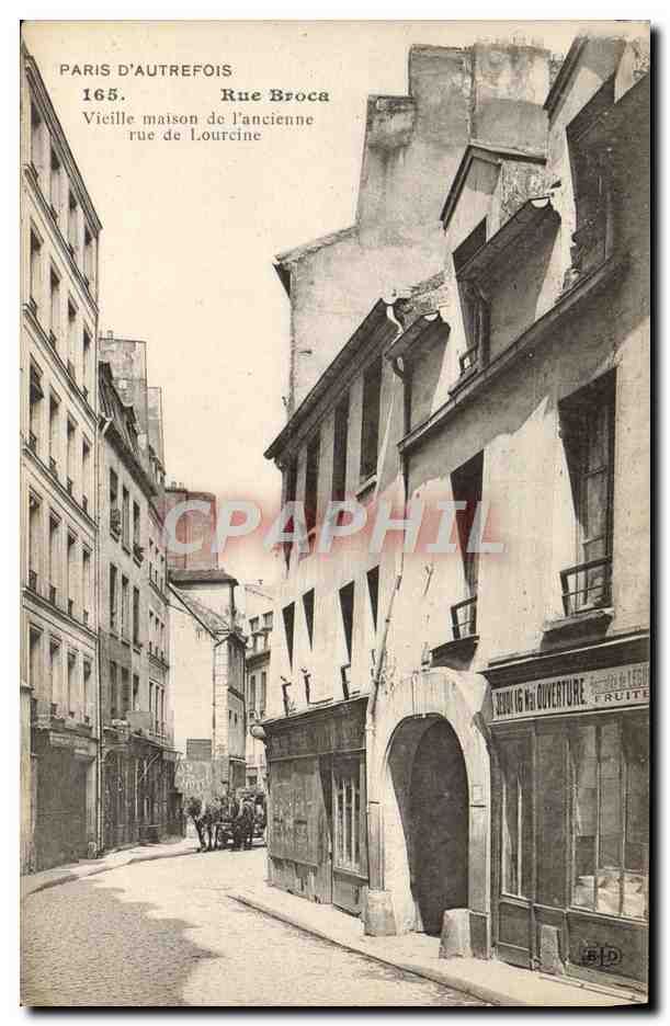 Paris d'autrefois — Rue Broca, vieille maison de l'ancienne rue de Lourcine — Imp. E. Ar Deley, Paris