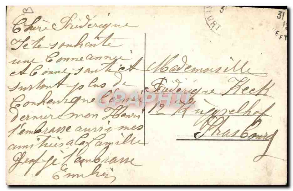 CPA Fantaisie Femme — Rückseite