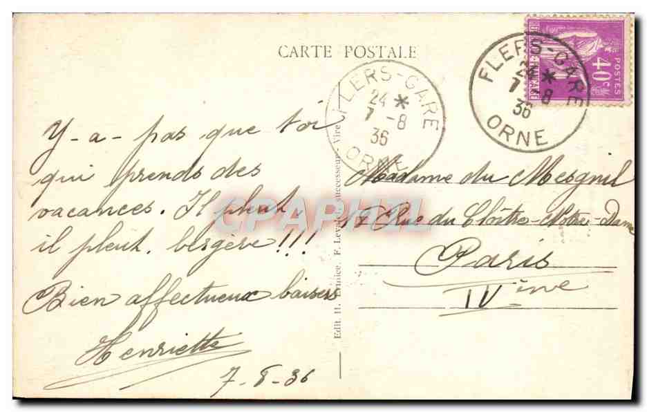 CPA Fantaisie Enfant Normandie Folklore  — Rückseite